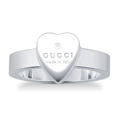 gucci women's silver heart trademark ring reviews|gucci heart ring silver.